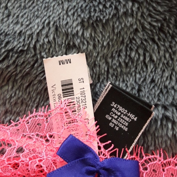 Victoria's secret neon pink bra and panties set
